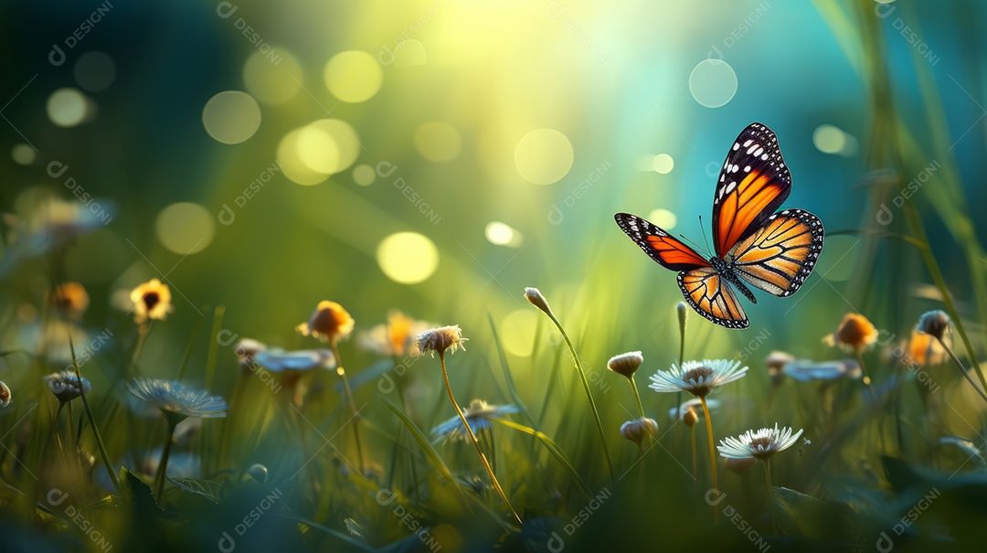 Fundo ensolarado da natureza do verão.