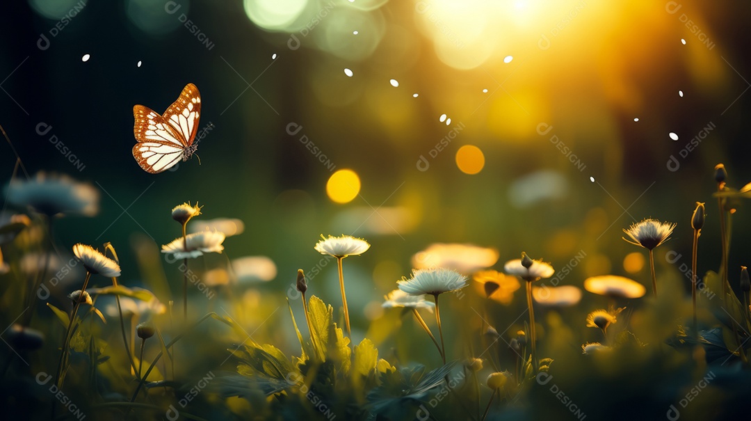 Fundo ensolarado da natureza do verão.