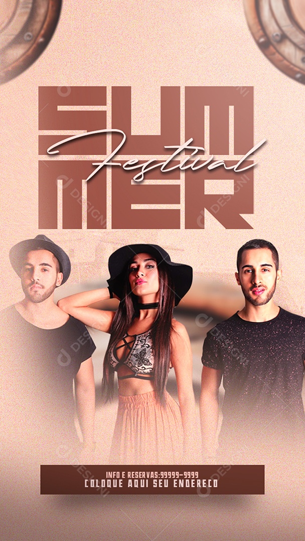 Story Summer Festival Social Media PSD Editável