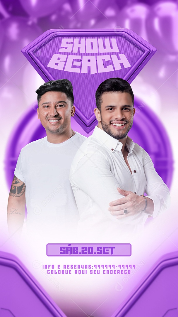 Story Show Beach Social Media PSD Editável