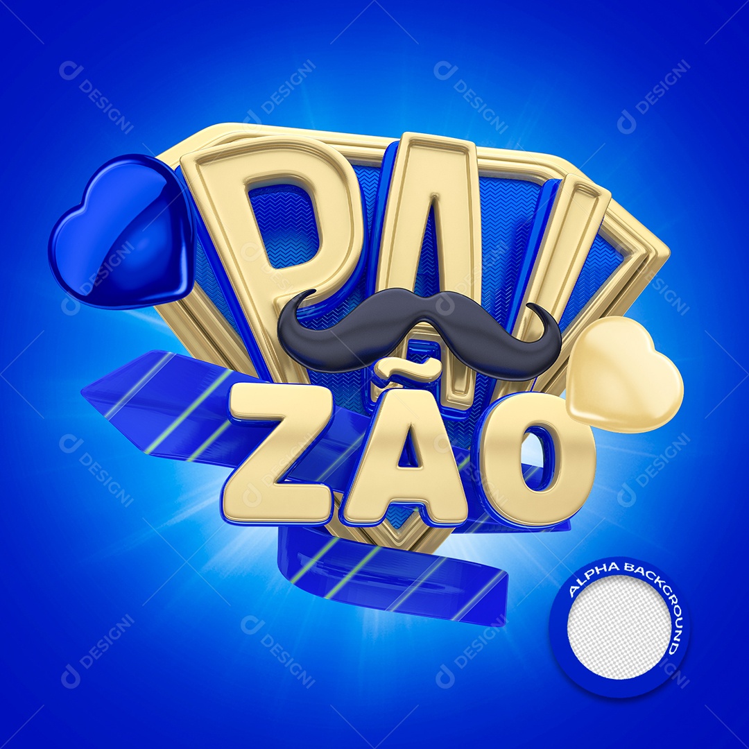 Selo 3D Paizão Para Composição PSD