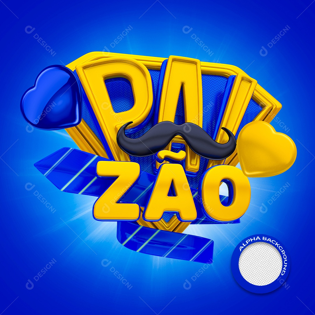 Selo 3D Paizão Para Composição PSD