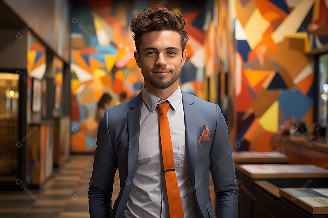 Linda mulher atendente sorridente