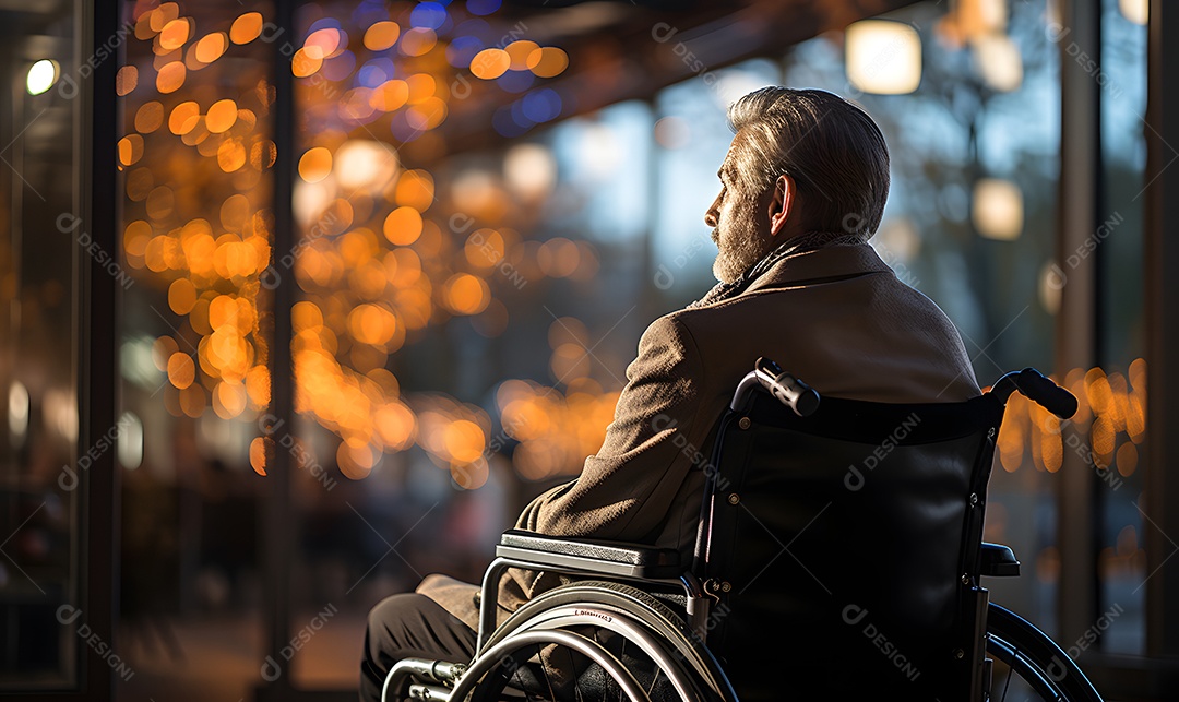 Homem com esclerose doença do sistema nervoso