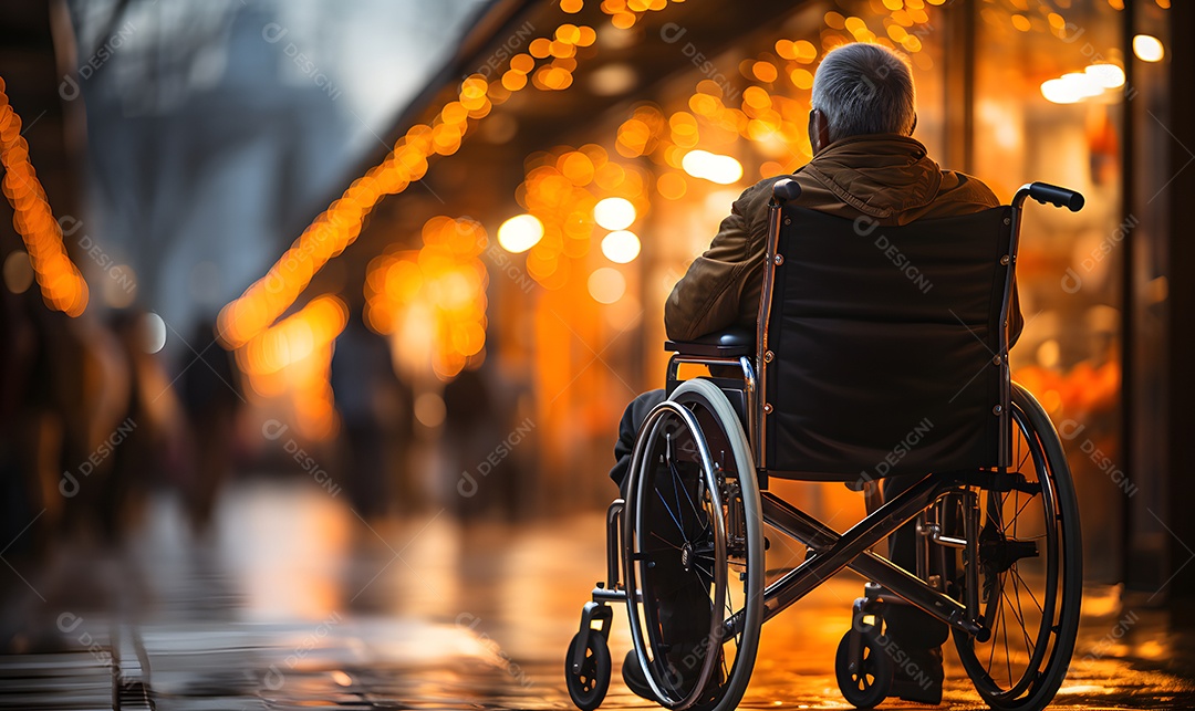 Homem com esclerose doença do sistema nervoso