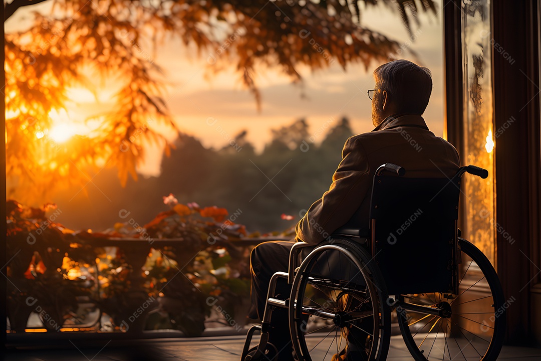 Homem com esclerose doença do sistema nervoso