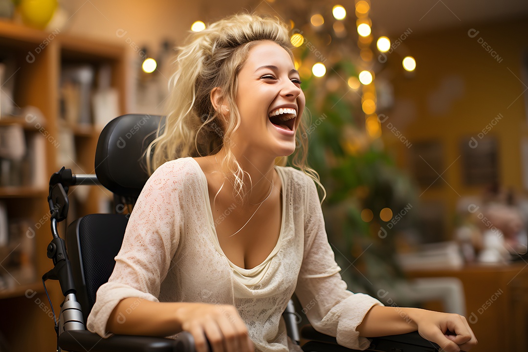 Mulher com esclerose doença do sistema nervoso