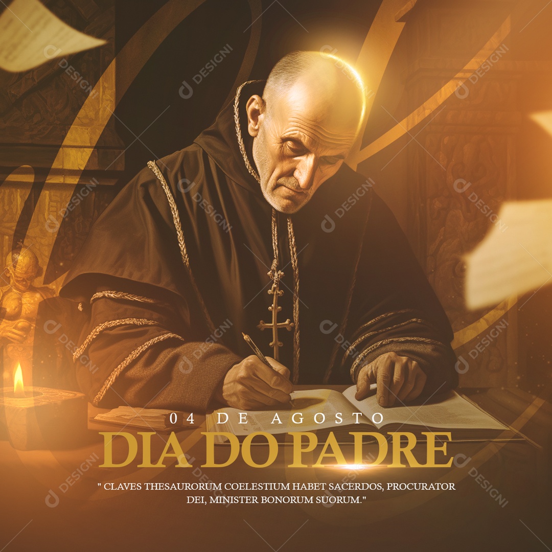 Dia do Padre Social Media PSD Editável