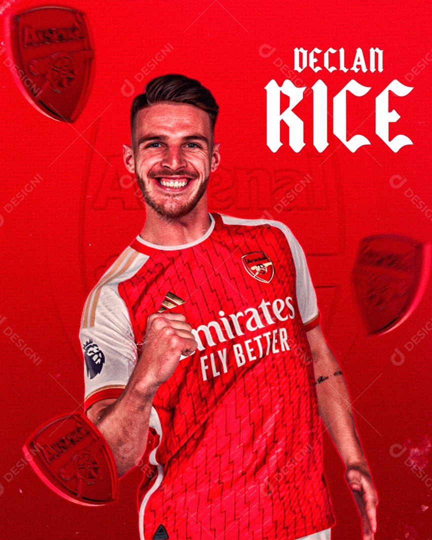 Football Declan Rice Social Media PSD Editable