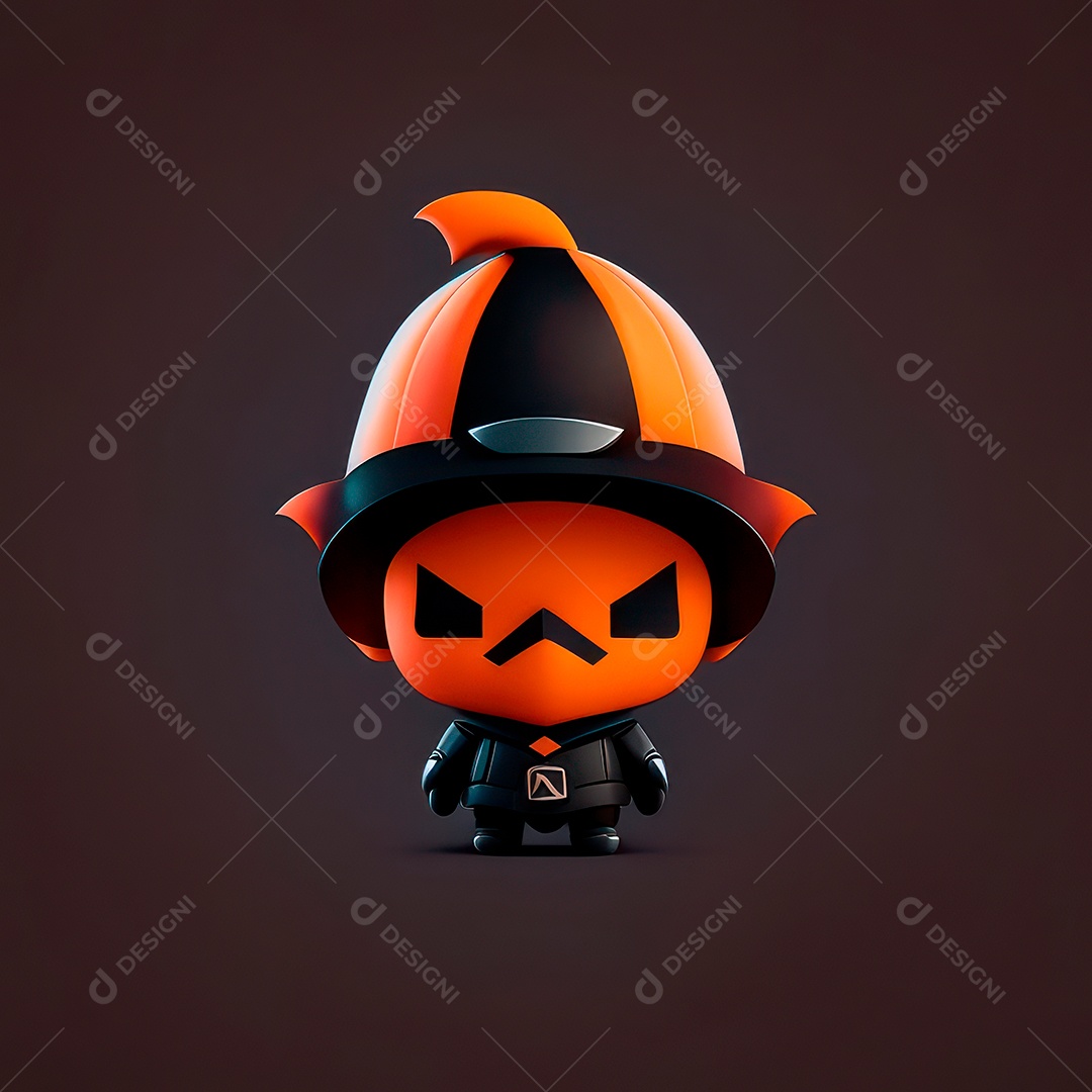 Mascote halloween minimalista.