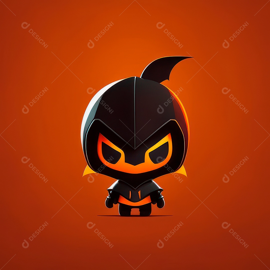 Mascote halloween minimalista.