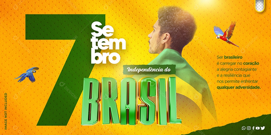 Banner Independência Do Brasil Social Media PSD Editável