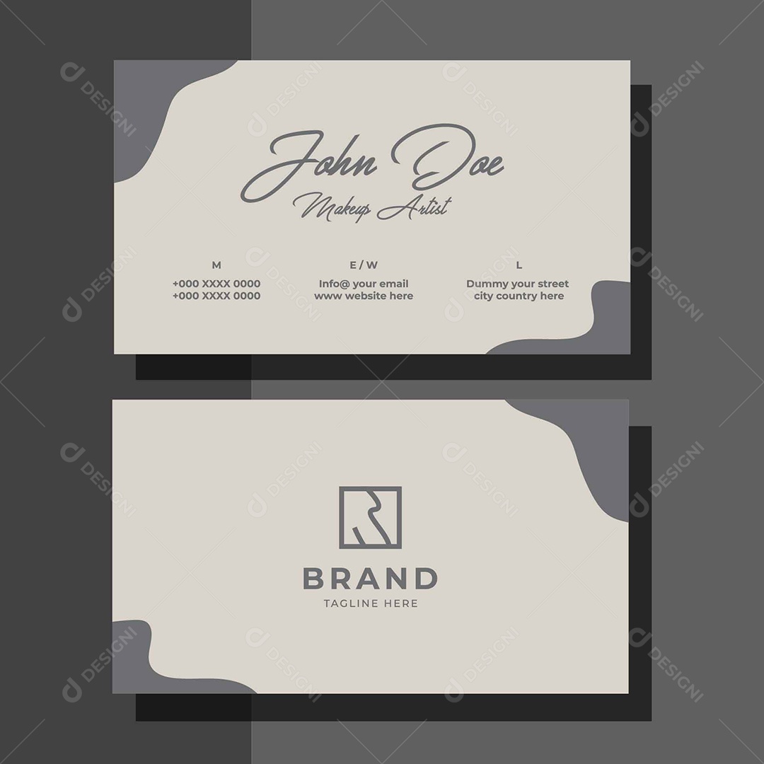 Modelo de Cartão de Visita Ilustração Vetor EPS + AI Editável