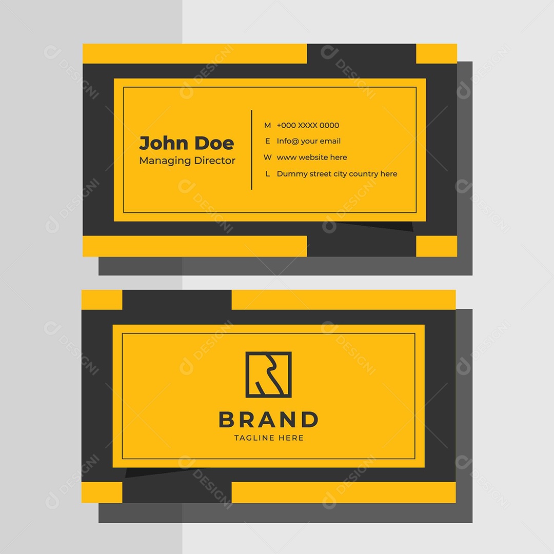 Modelo de Cartão de Visita Ilustração Vetor EPS + AI Editável