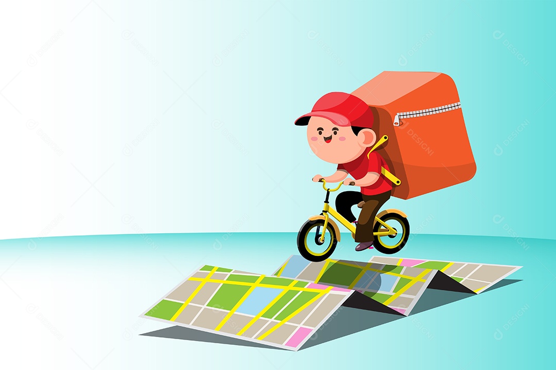 Entregador Ilustração Vetor EPS