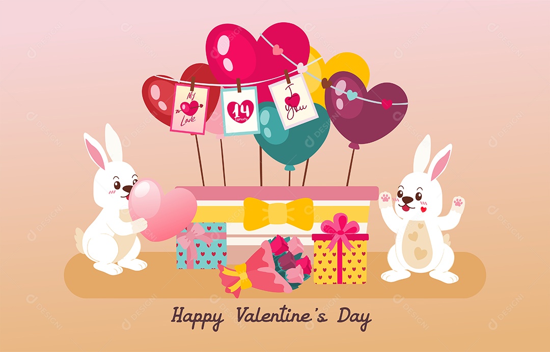 Feliz Dia dos Namorados Vetor EPS