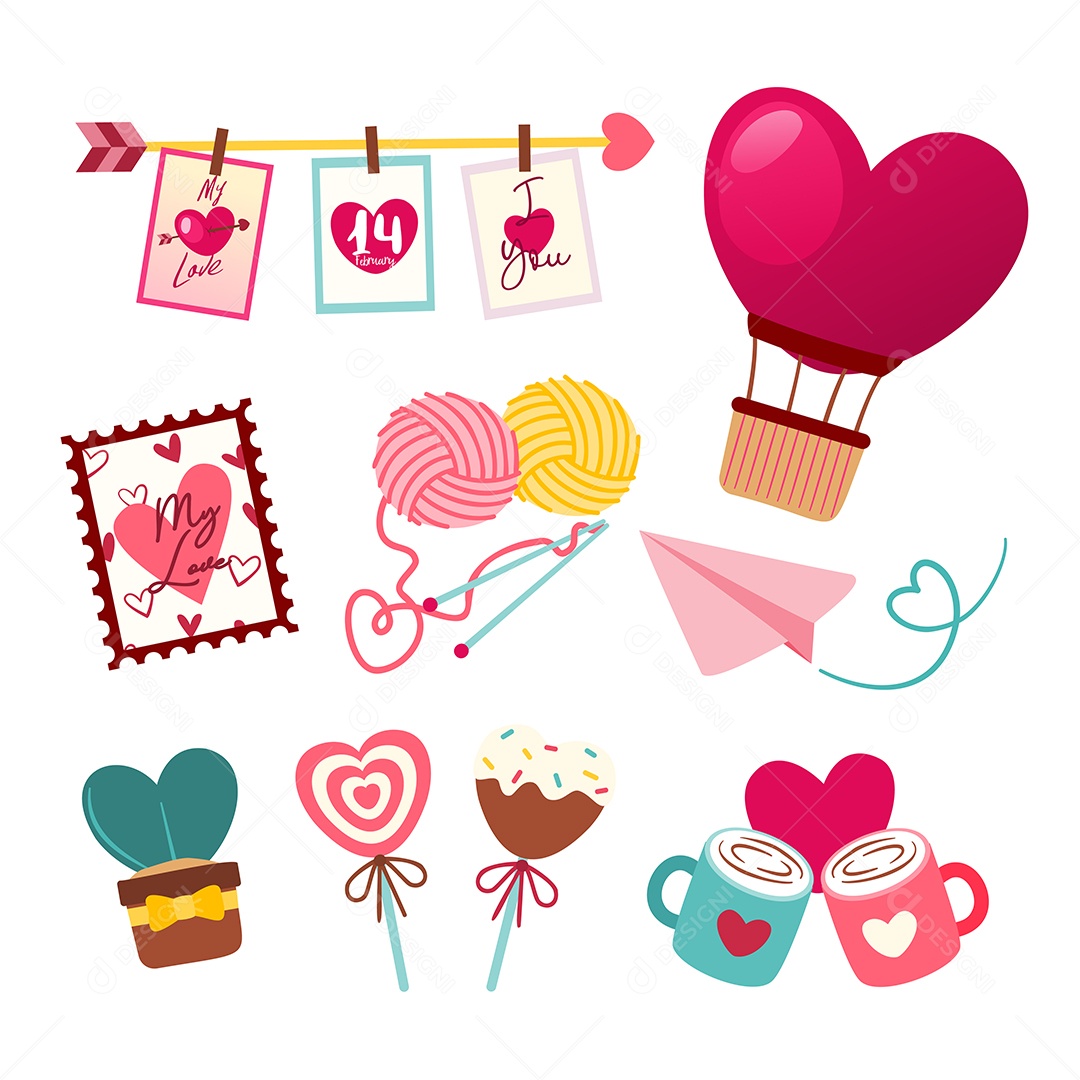 Feliz Dia dos Namorados Vetor EPS