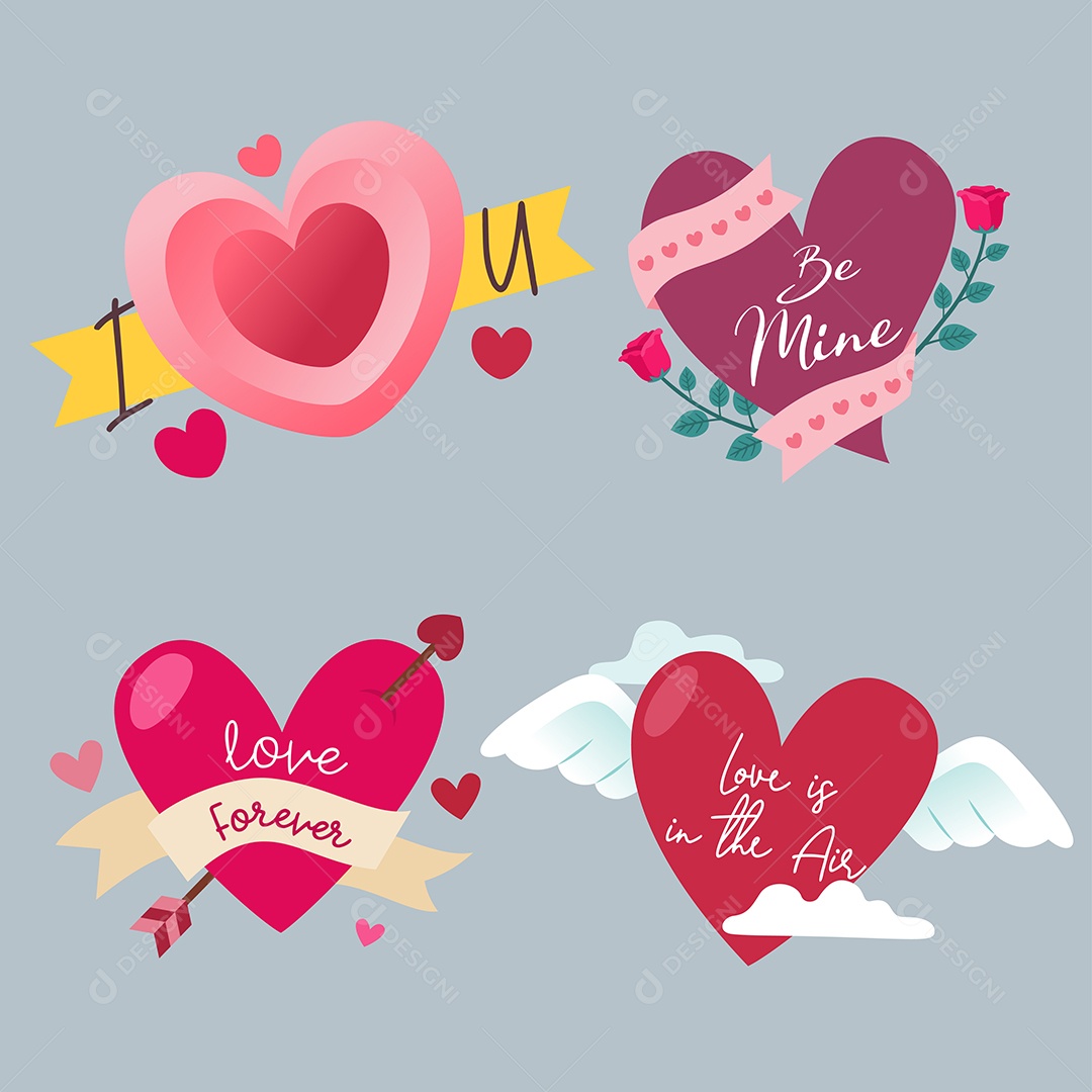 Feliz Dia dos Namorados Vetor EPS