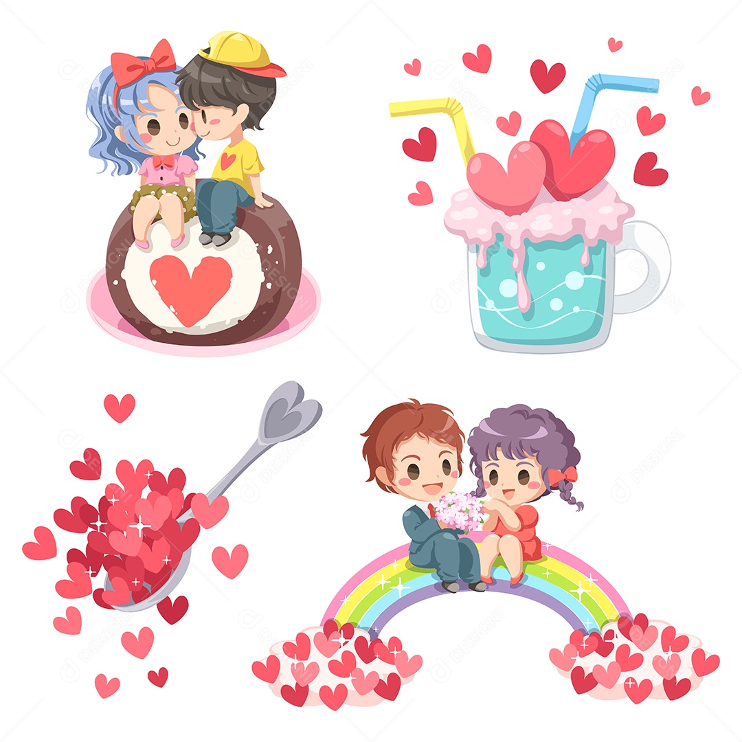 Casal Ilustração Vetor EPS