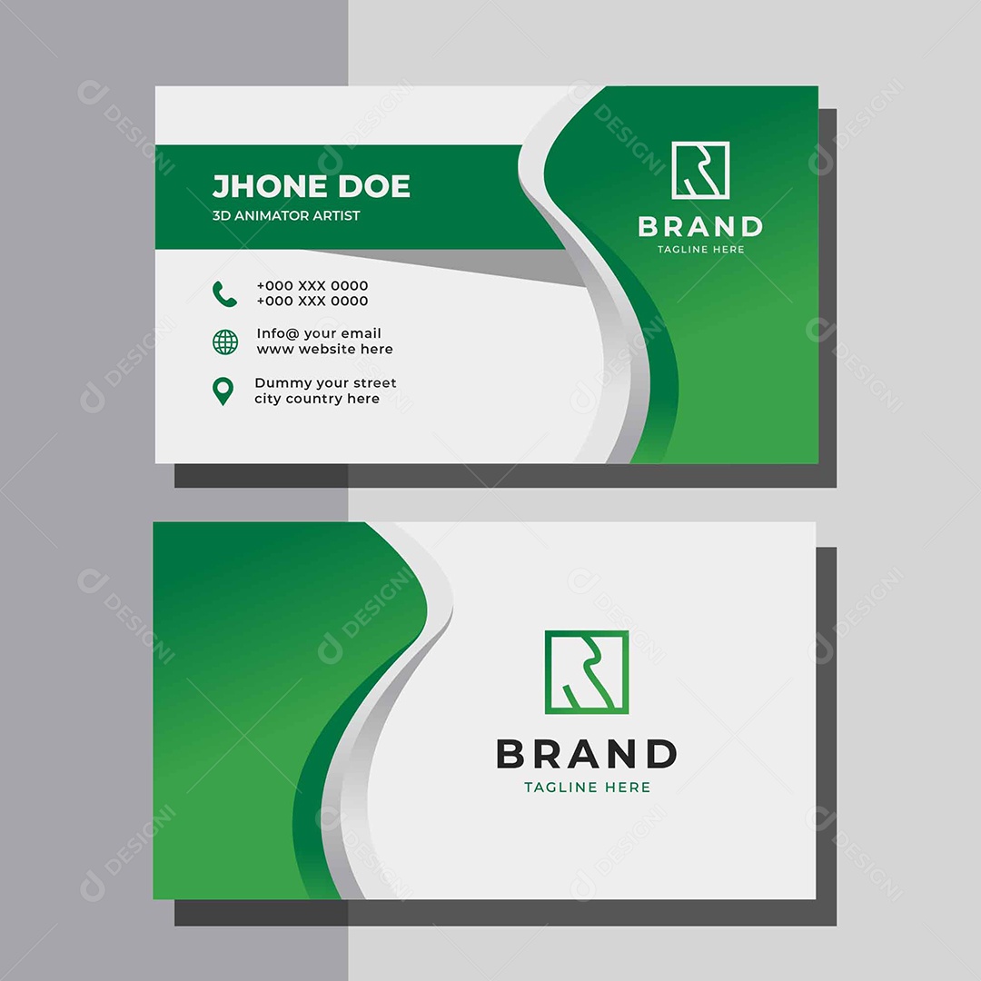 Modelo de Cartão de Visita Ilustração Vetor EPS + AI Editável