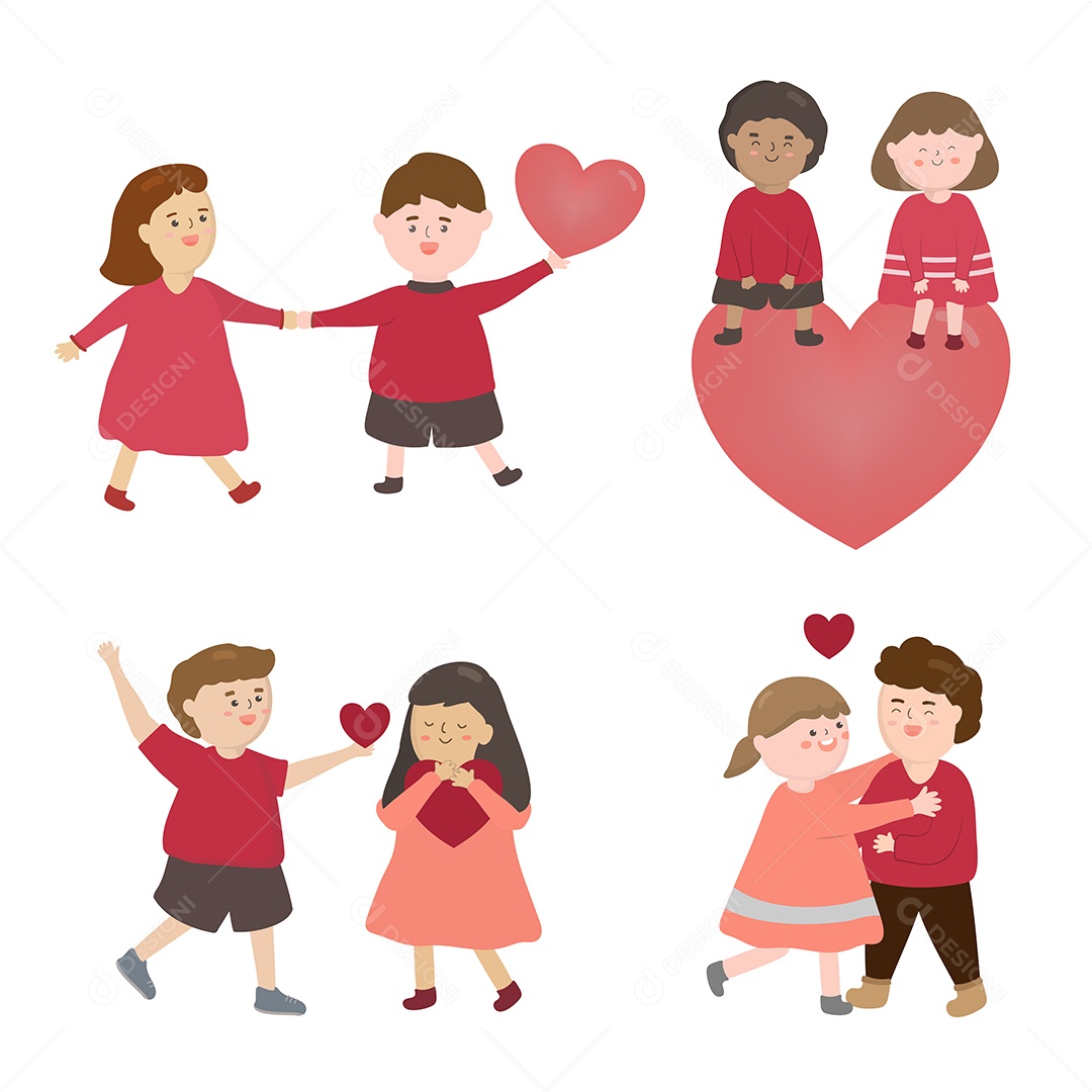 Casal Ilustração Vetor EPS