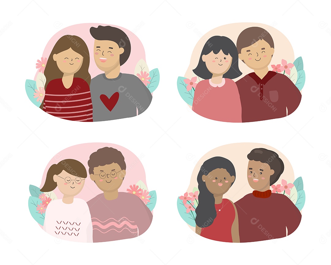 Casal Ilustração Vetor EPS