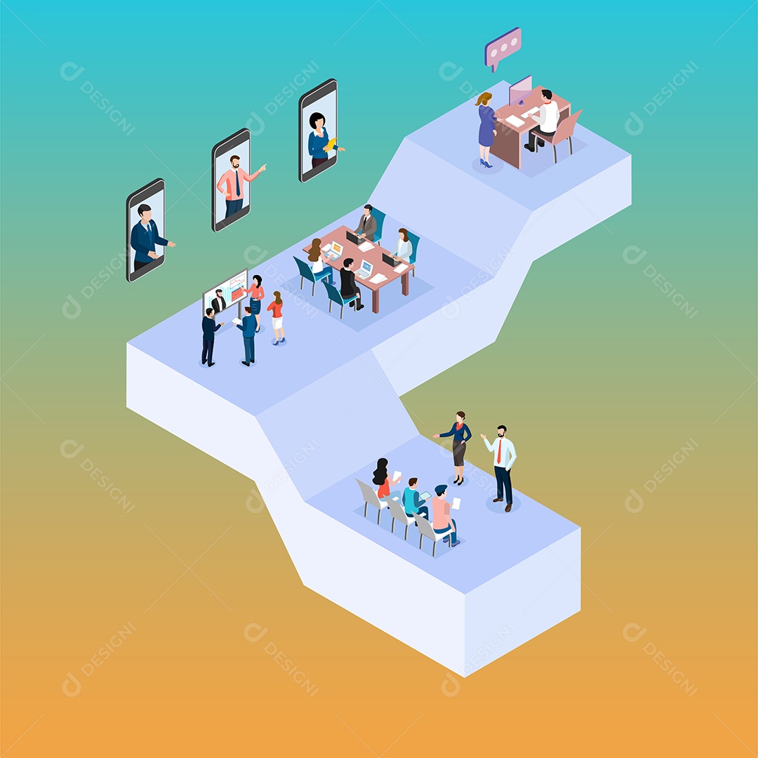 Reunião de Negócio Vetor EPS