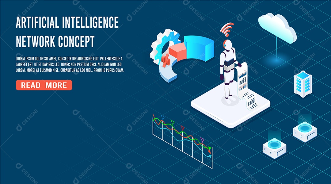 Inteligência Artificial Vetor EPS