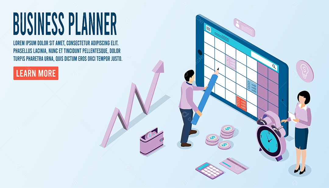 Planejador de Negócios Vetor EPS