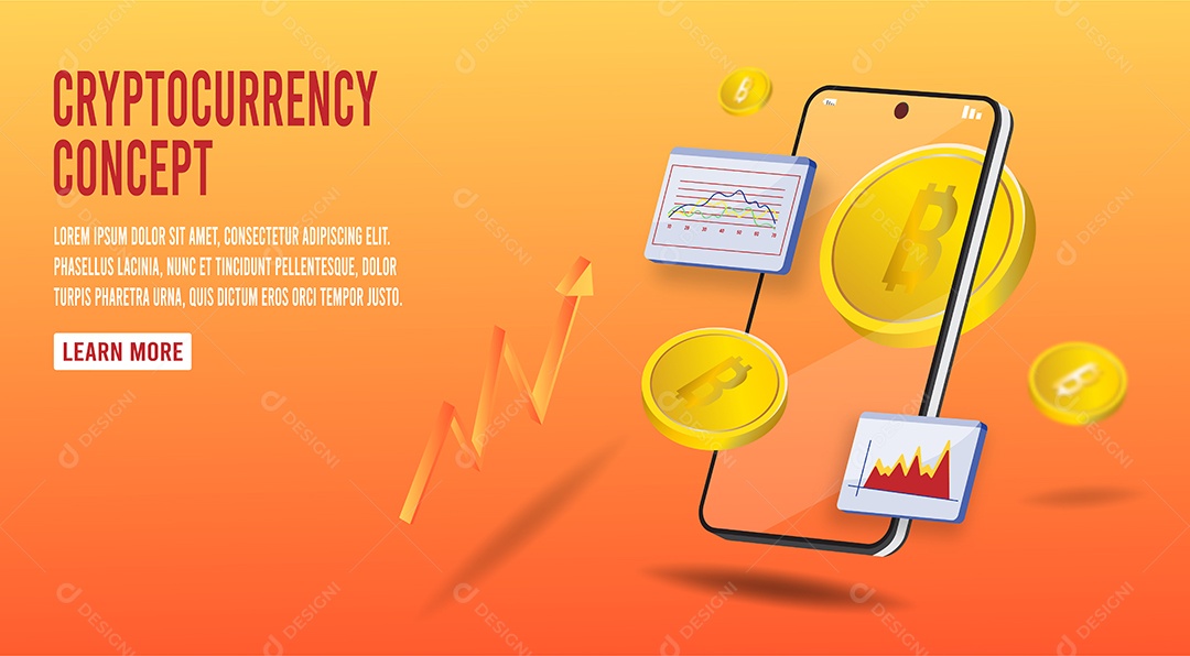 Negociação de Criptomoeda Vetor EPS