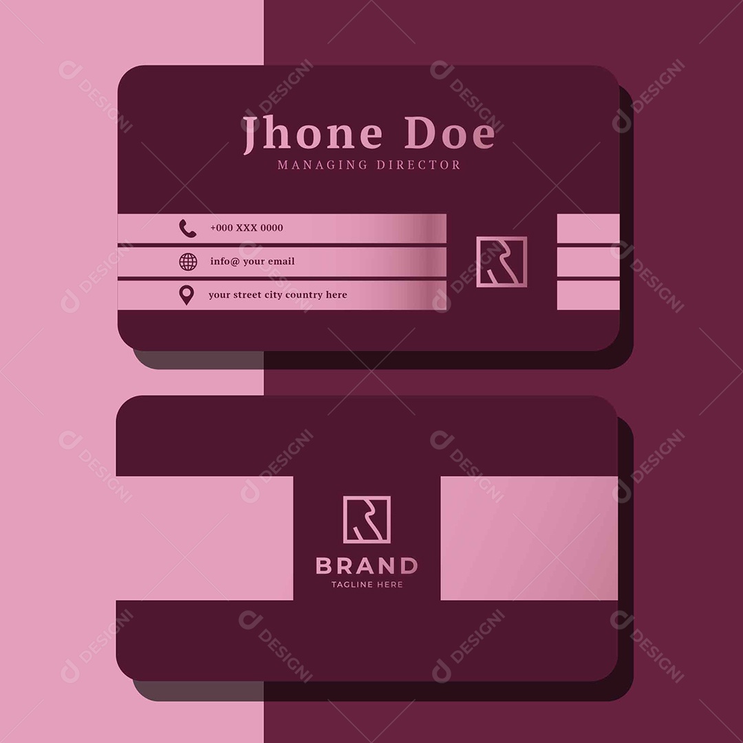 Modelo de Cartão de Visita Ilustração Vetor EPS + AI Editável