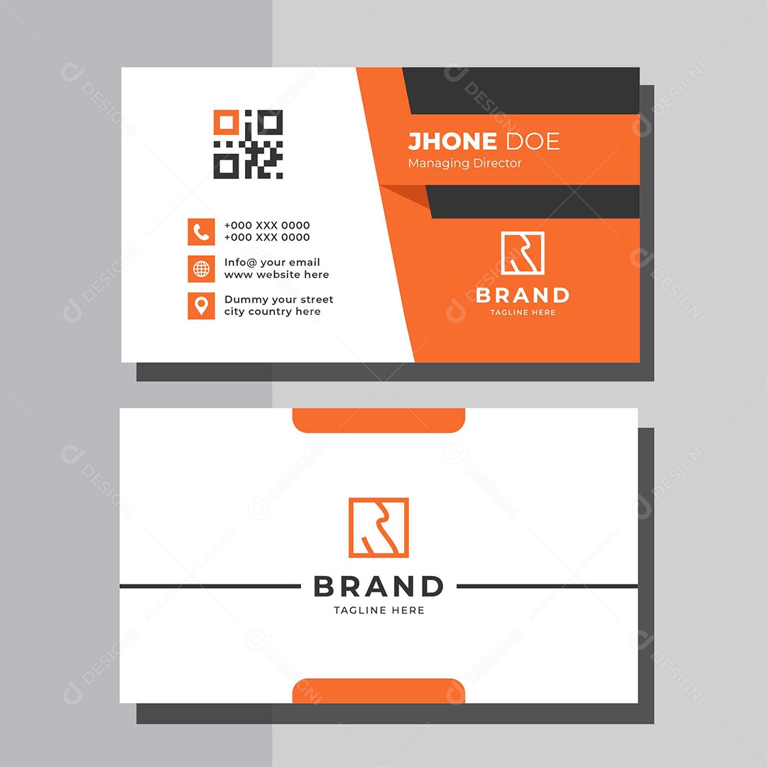 Modelo de Cartão de Visita Ilustração Vetor EPS + AI Editável