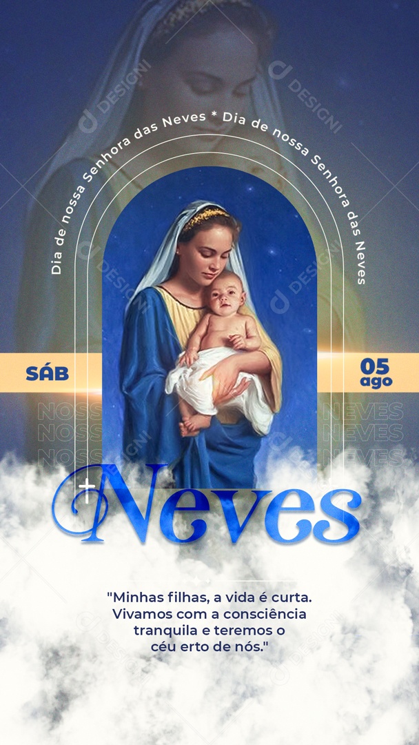 Story Nossa Senhora das Neves Social Media PSD Editável