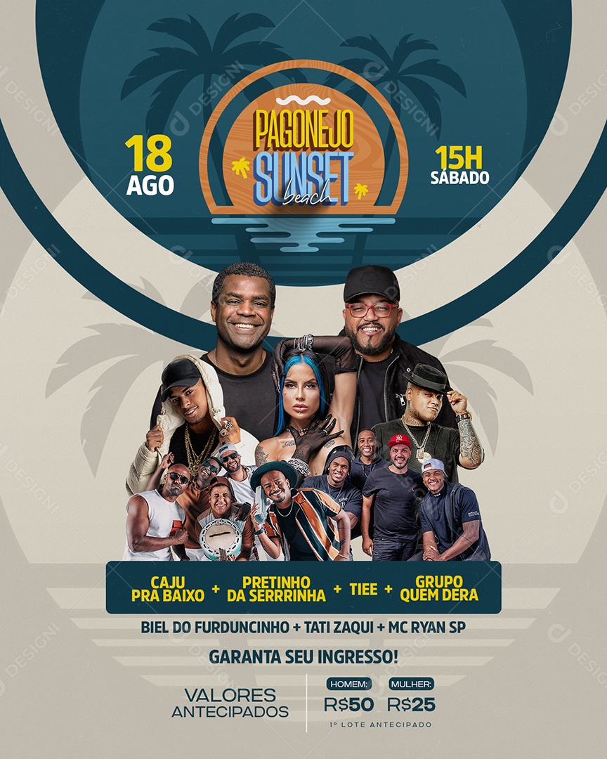 Pagonejo  Sunset Flyer Social Media PSD Editável