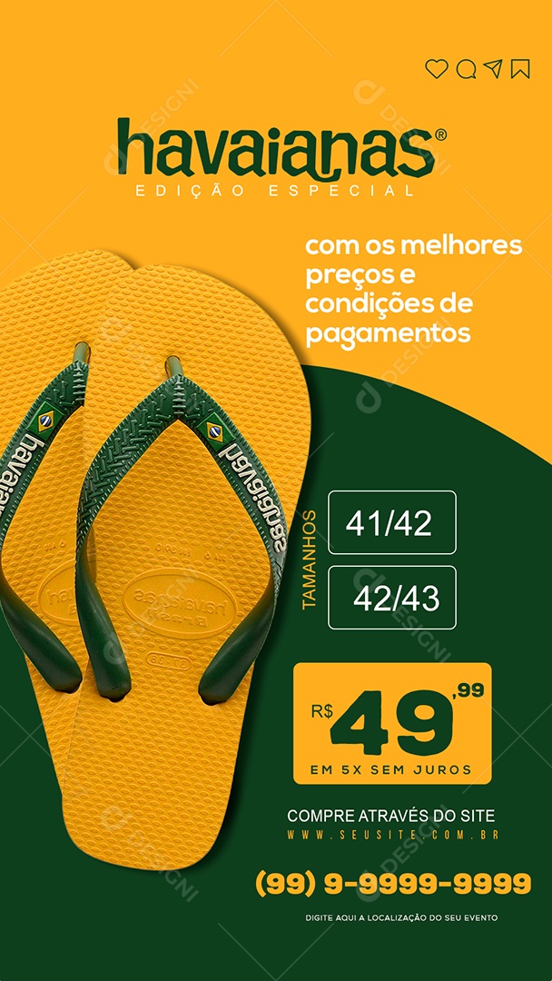 Story Havaianas Com Os Melhores Preços Social Media PSD Editável