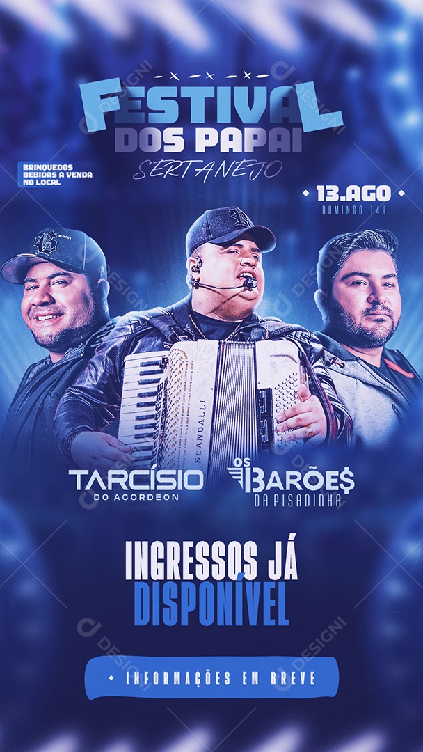 Story Festival dos Papai Social Media PSD Editável