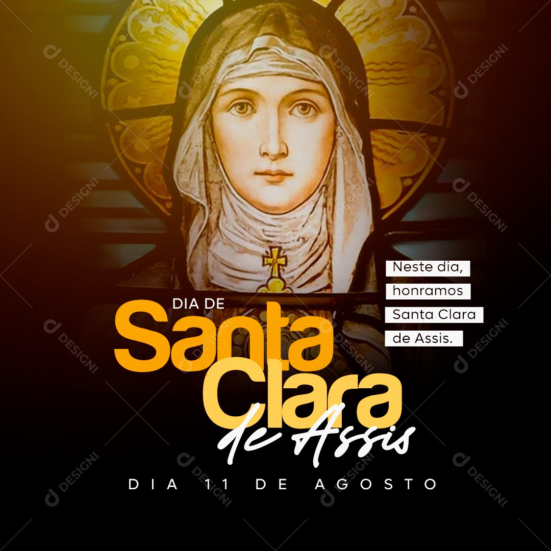 Dia de Santa Clara Social Media PSD Editável