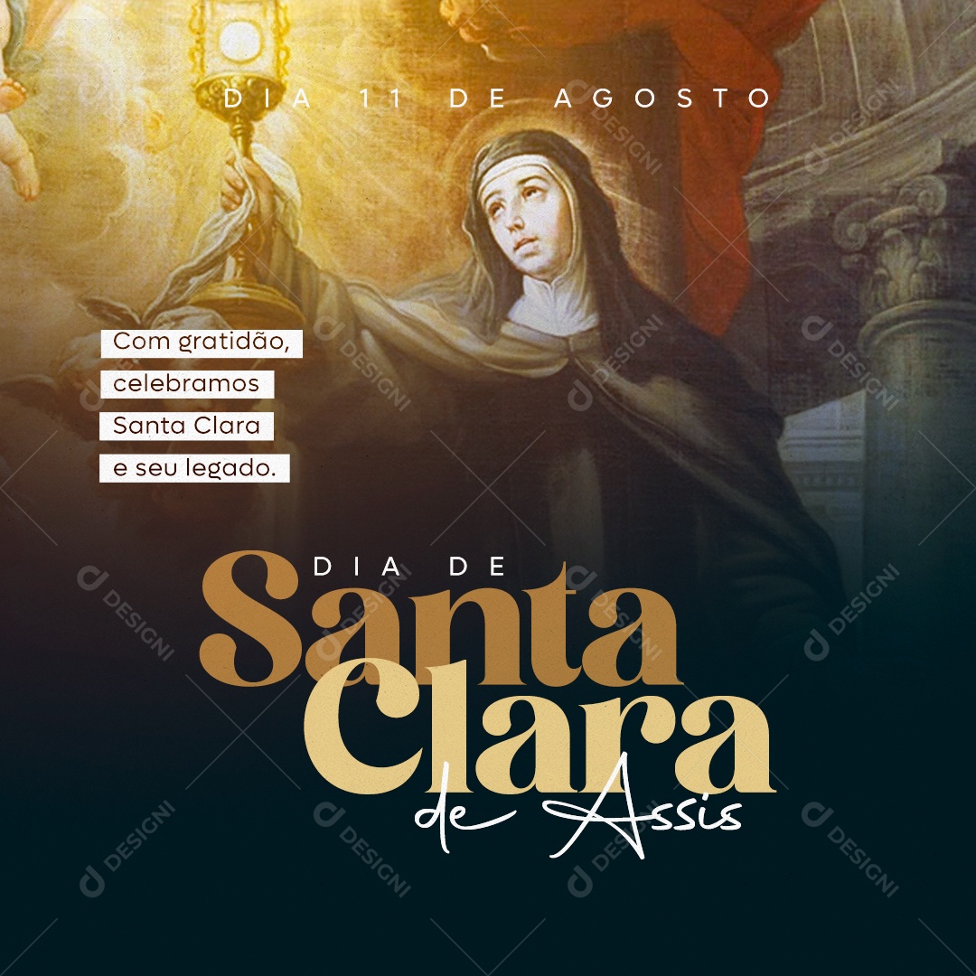 Dia de Santa Clara Social Media PSD Editável