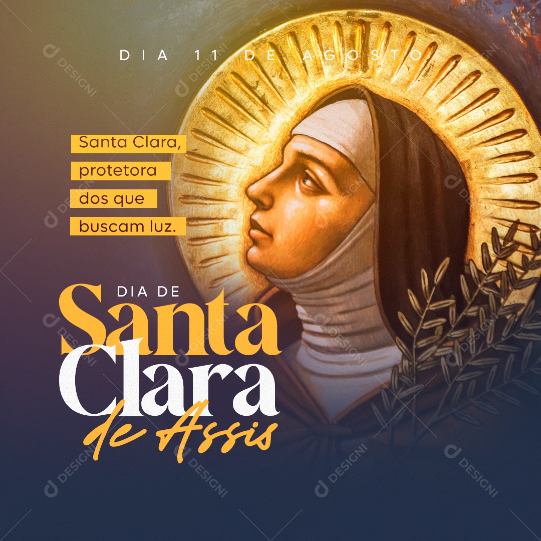 Dia de Santa Clara Social Media PSD Editável