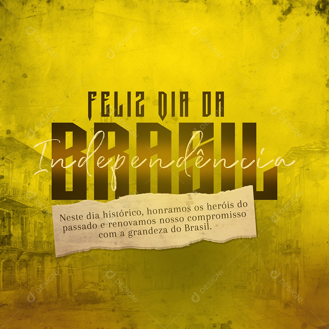 Social Media Grandeza Do Brasil Dia Da Independência PSD Editável