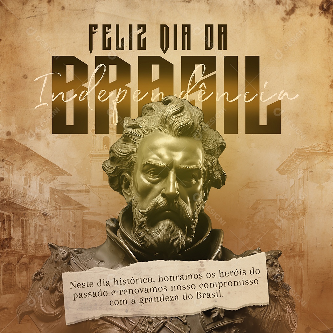 Social Media Grandeza Do Brasil Dia Da Independência PSD Editável