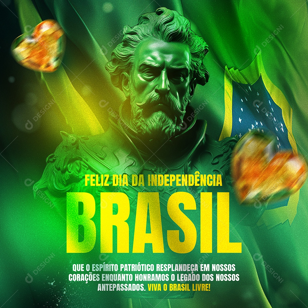 Social Media Honramos o Legado Feliz Dia Da Independência PSD Editável