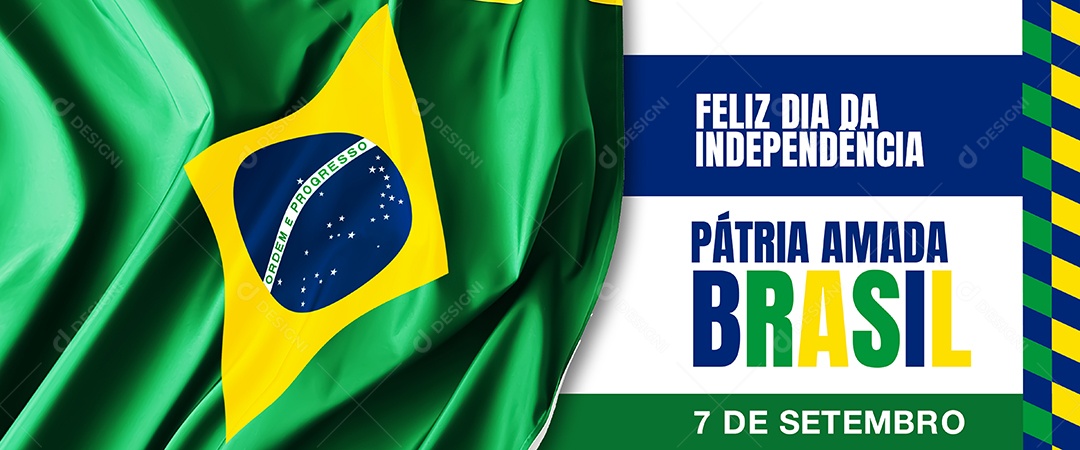 Banner Pátria Amada Brasil 7 De Setembro Social Media PSD Editável