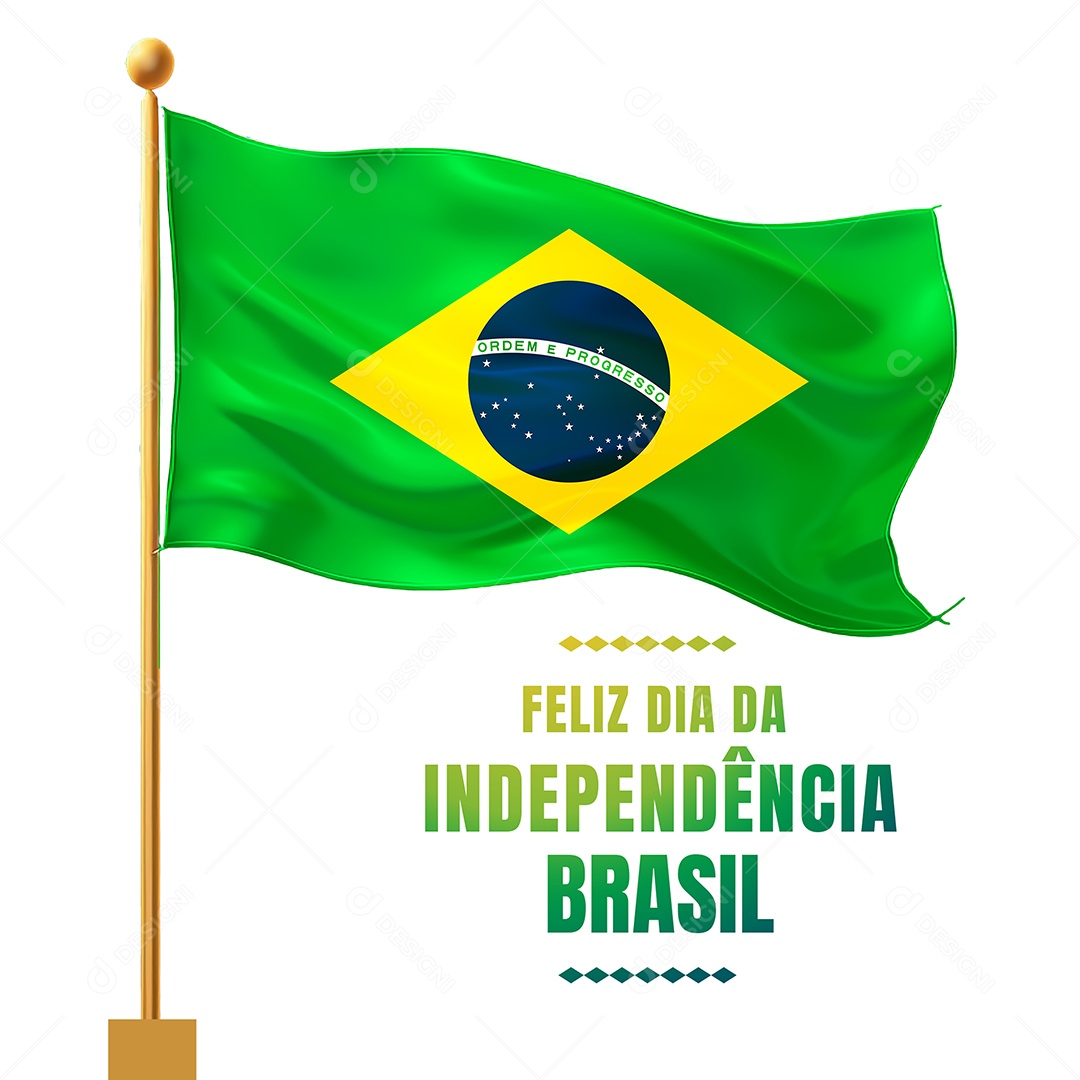 Social Media Feliz Dia Da Independência Brasil PSD Editável