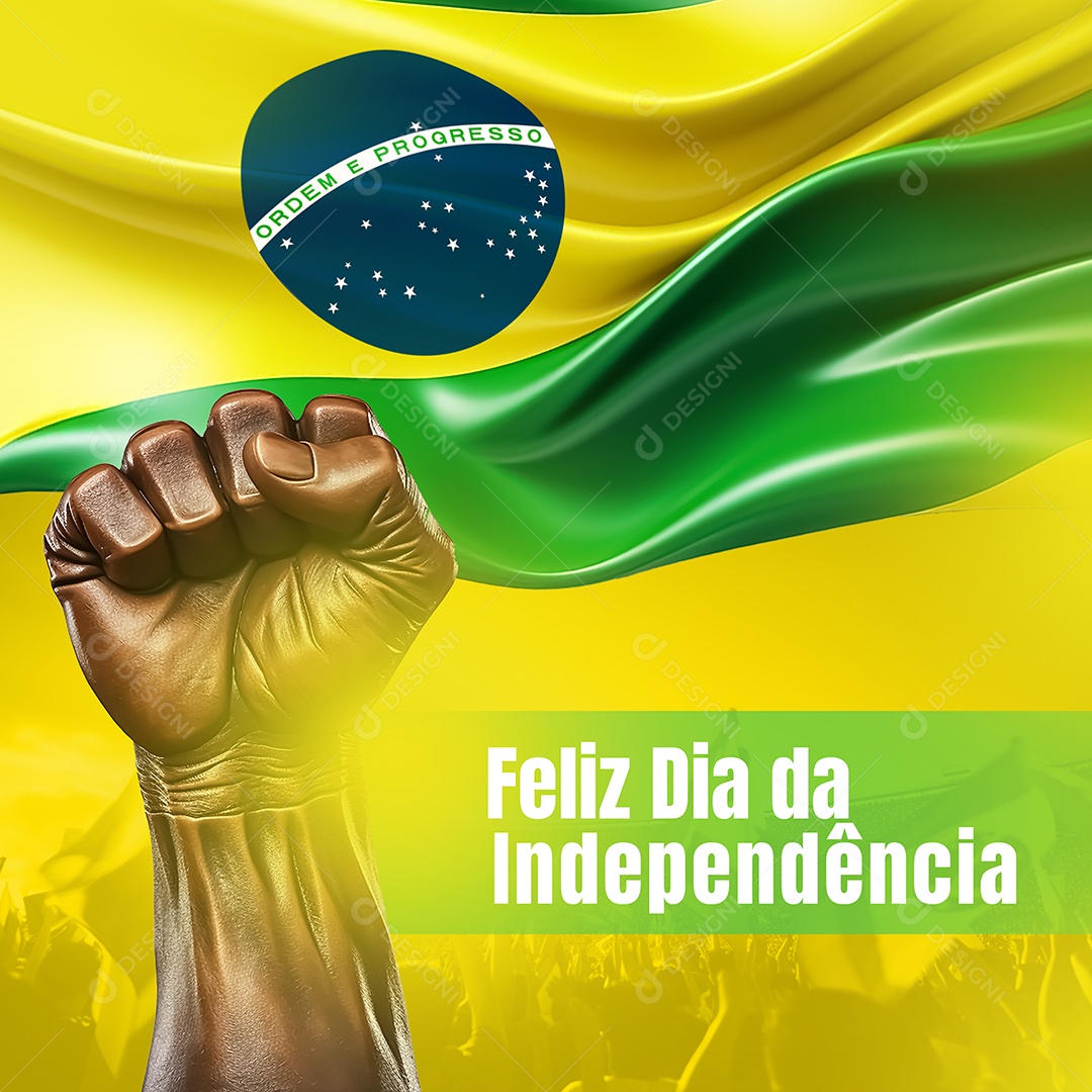Social Media Feliz Dia Da Independência PSD Editável