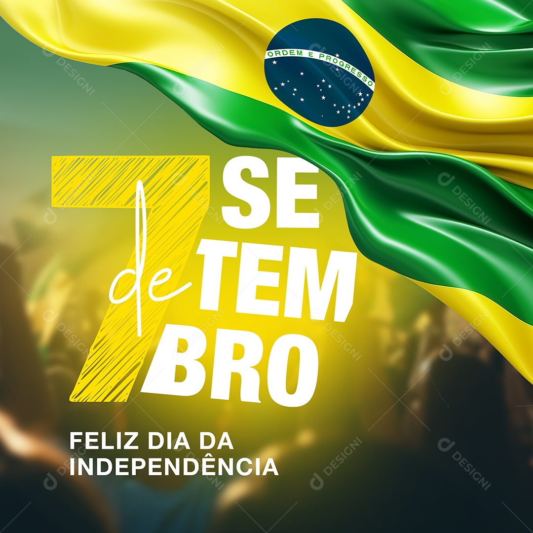 Social Media Feliz Dia Da Independência PSD Editável
