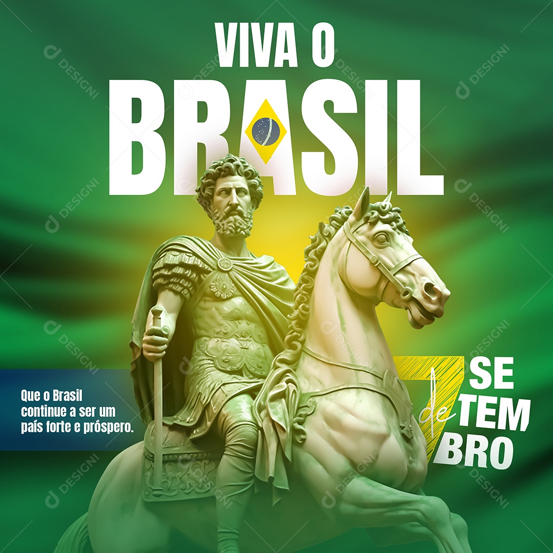 Social Media Viva o Brasil 7 De Setembro PSD Editável