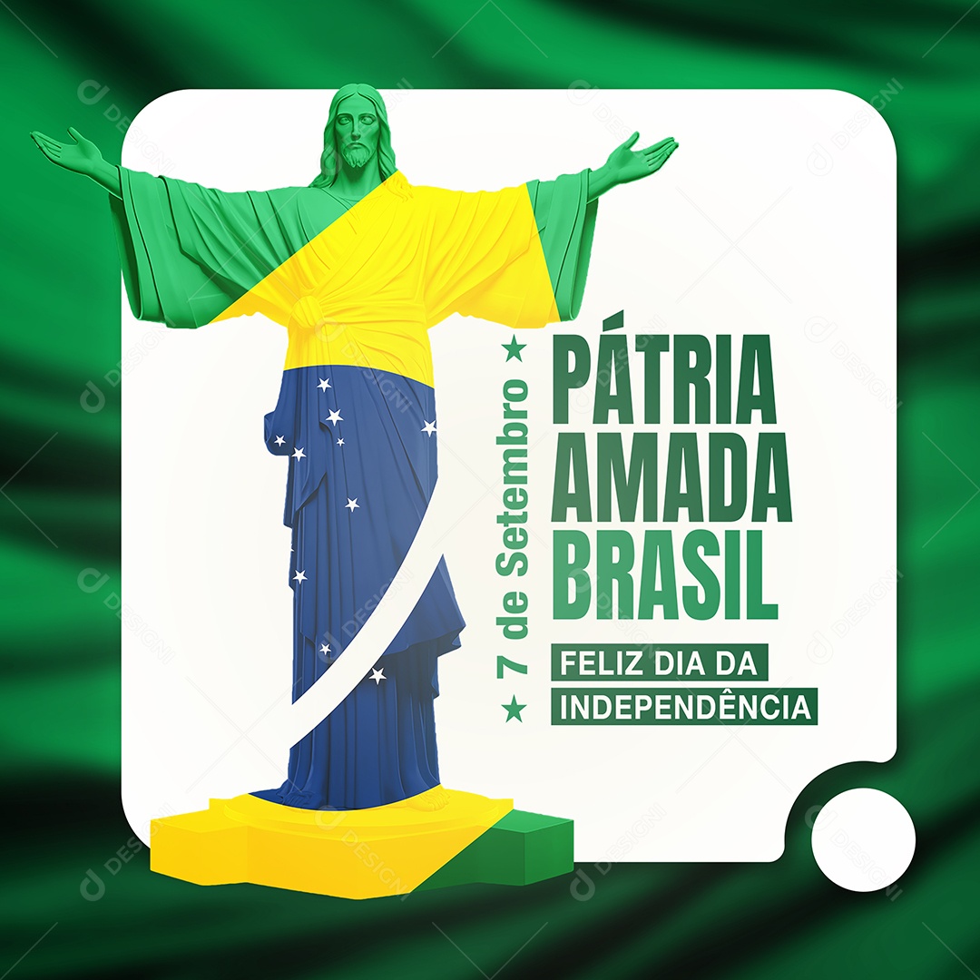 Pátria Amada Brasil 7 De Setembro Social Media PSD Editável