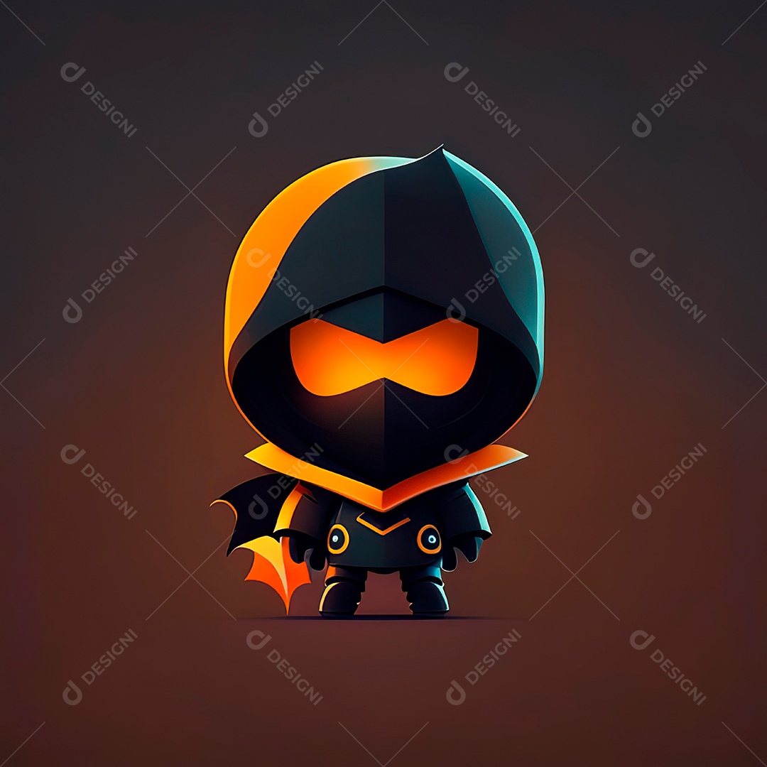 Mascote haloween minimalista.