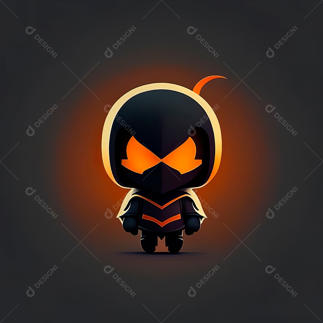 Mascote haloween minimalista.